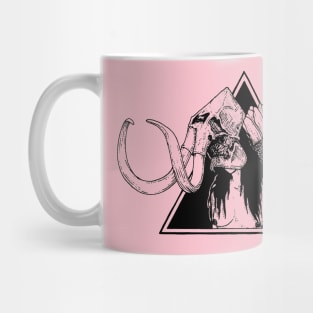 Woman with elephant skull Mug